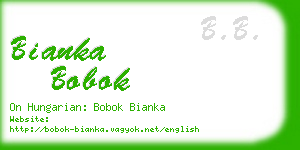 bianka bobok business card